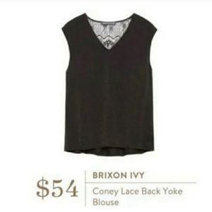 Brixon Ivy Coney Lace Back Yoke Blouse